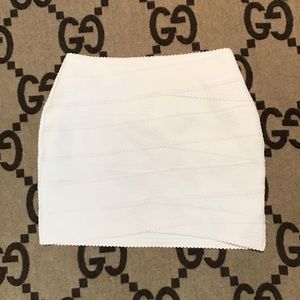 H&M Women’s MATTE White Mini Skirt BODYCON